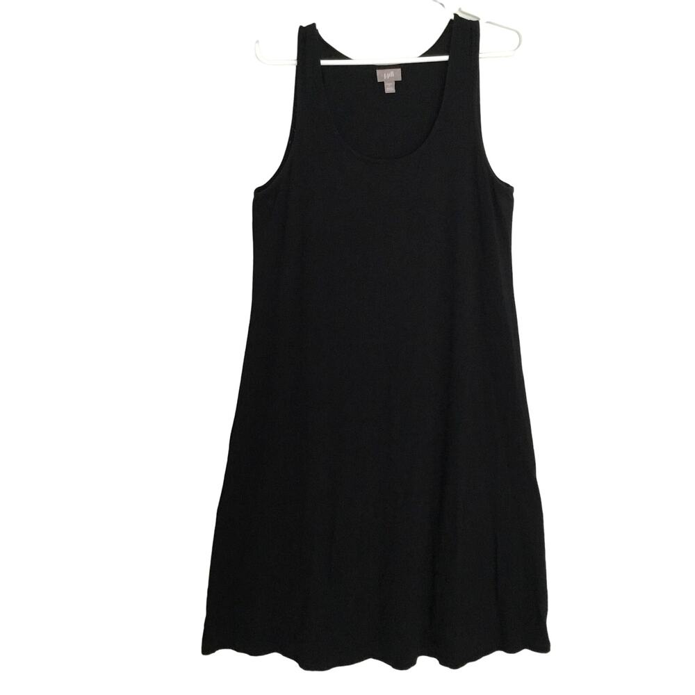 J. Jill 95% rayon 5% Lycra Spandex Black Sleeveless Tunic Dress Size S